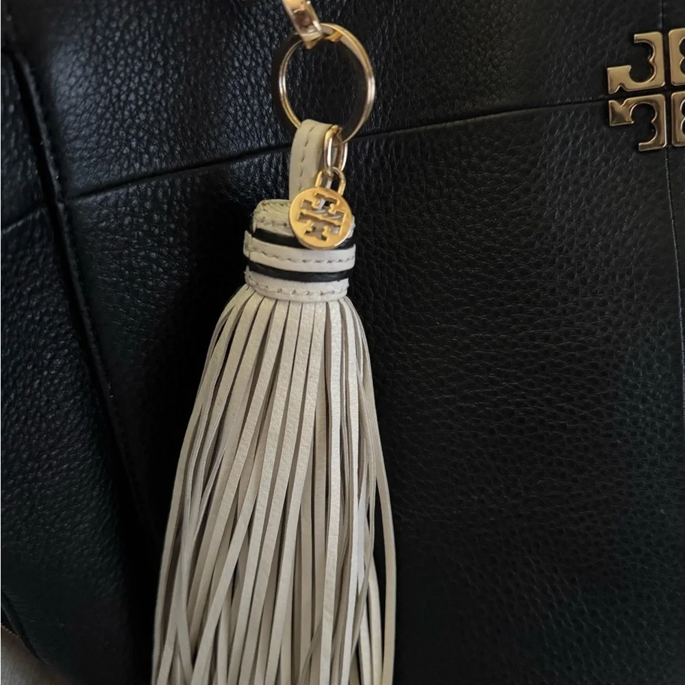 Tory Burch Black Tote with Tassel